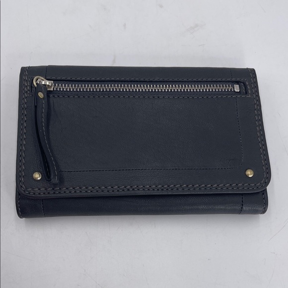 Banana Republic Gray Soft Genuine Leather Wallet with Zipper Detail - Picture 1 of 5